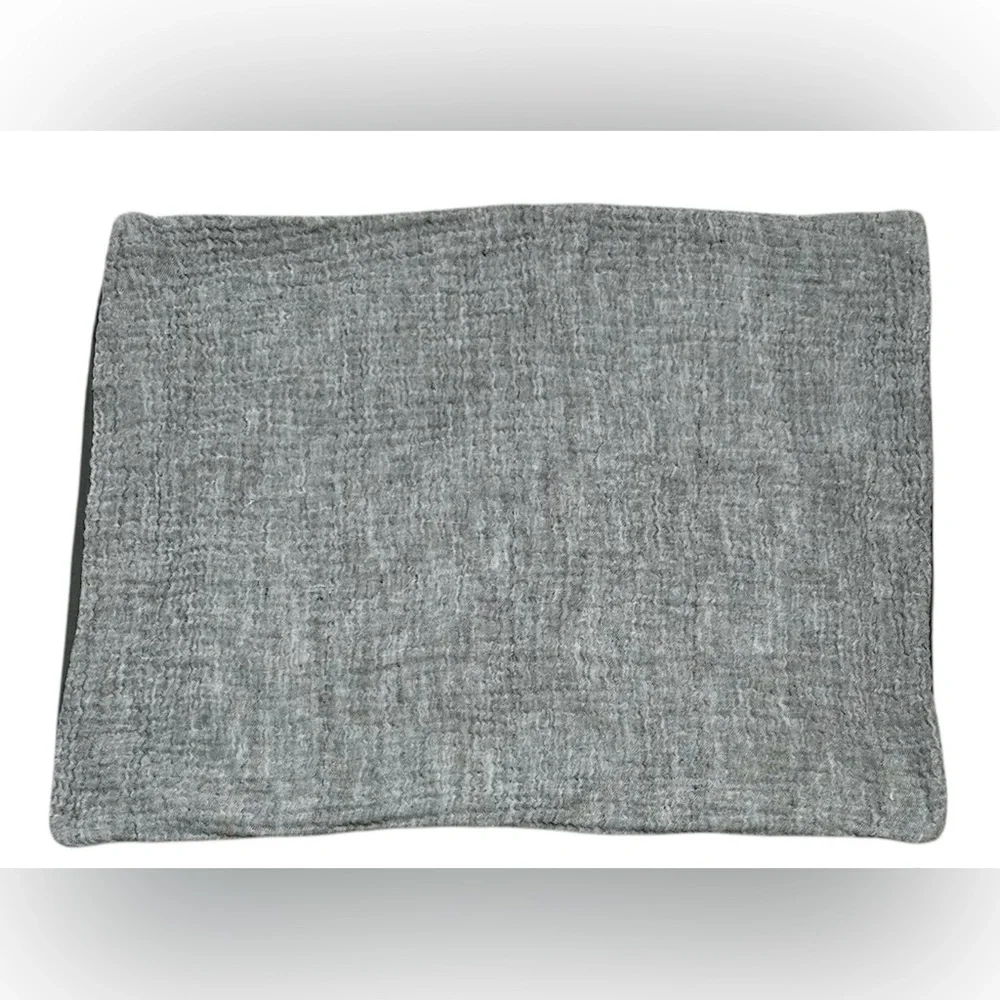 2 Pottery Barn Cloud Linen Cotton Gauzy Textured Green Pillow Sham Set 25.5x19.5